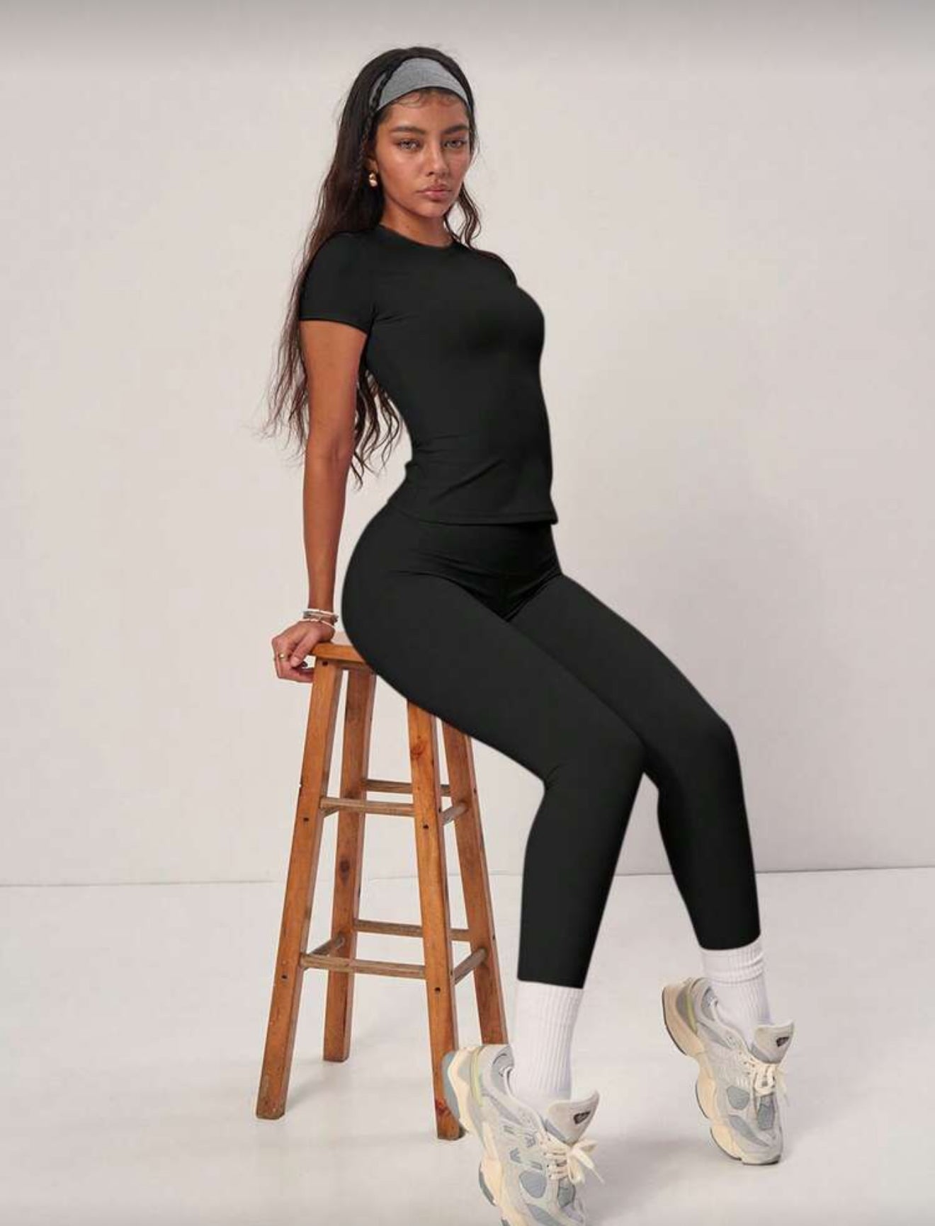 Ensemble gainant en coton noir