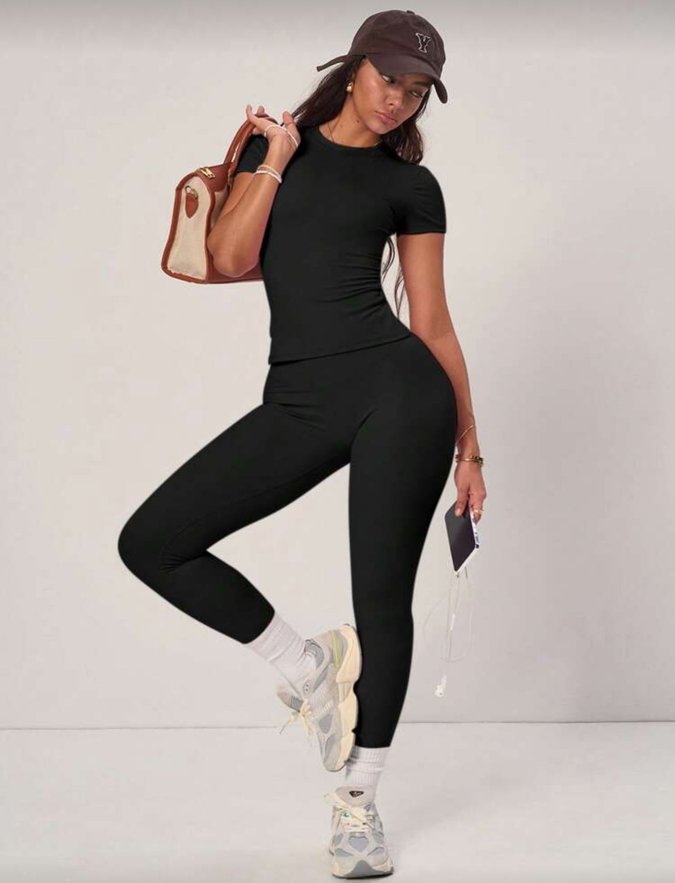 Ensemble gainant en coton noir