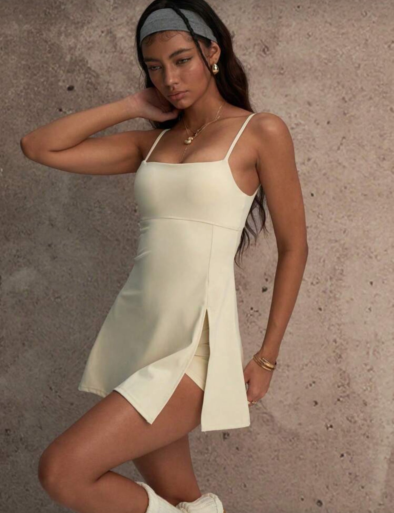 Robe de yoga sans couture avec short intégré