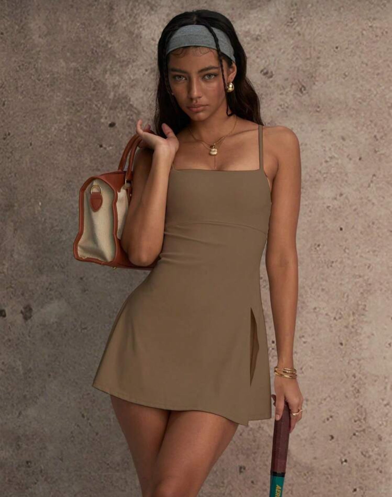 Robe de yoga sans couture avec short intégré