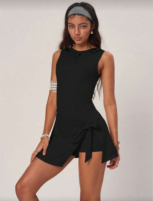 Robe de yoga sans couture avec short intégré