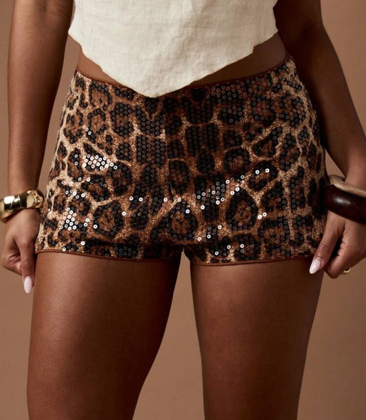 MissGuided short en paillettes animal