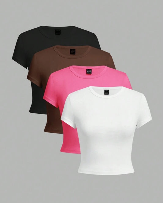 4pieces t-shirt col rond