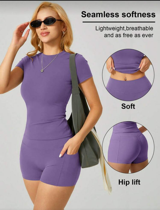 Ensemble de sport gainant short