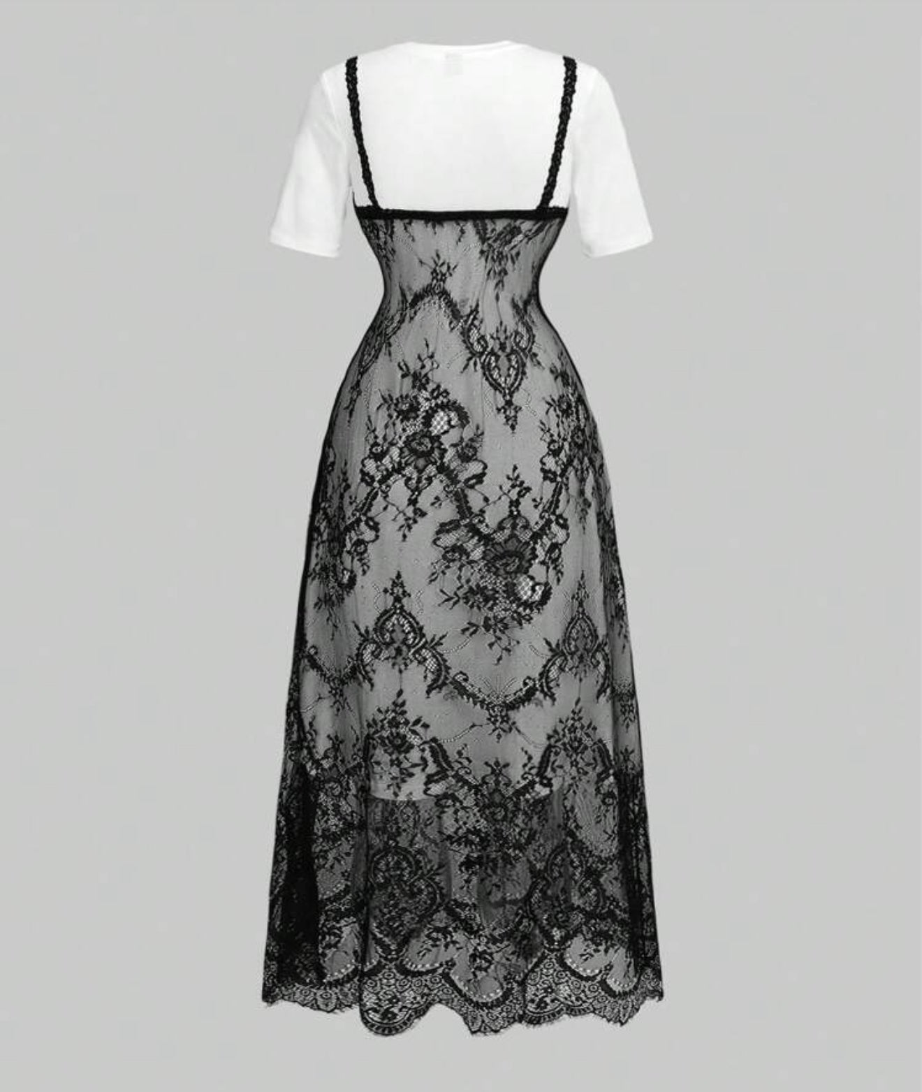 MOD 2 pieces robe a col rond ample