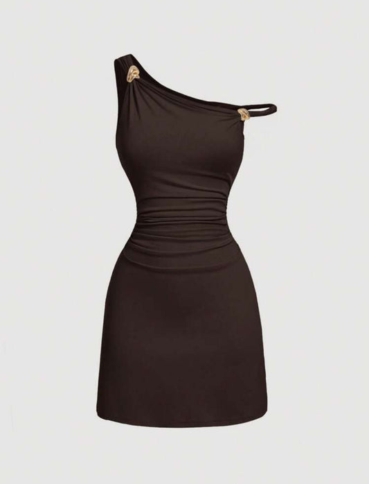 Shein Mod robe mini avec une boucle métallique