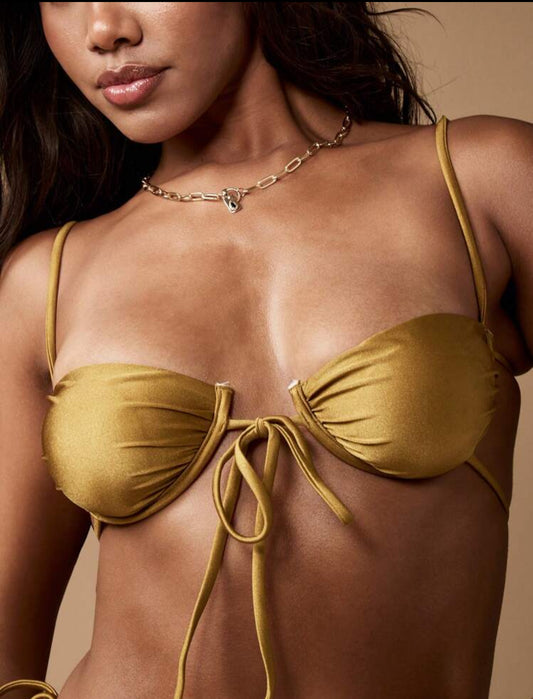 MissGuided ensemble de bikini à anneau de maintien avec des liens réglables sur les côtés