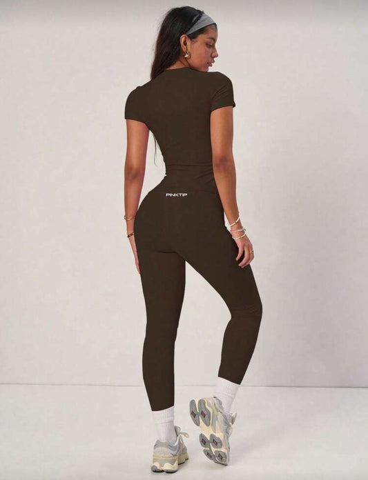 Pinktip ensemble gainant marron