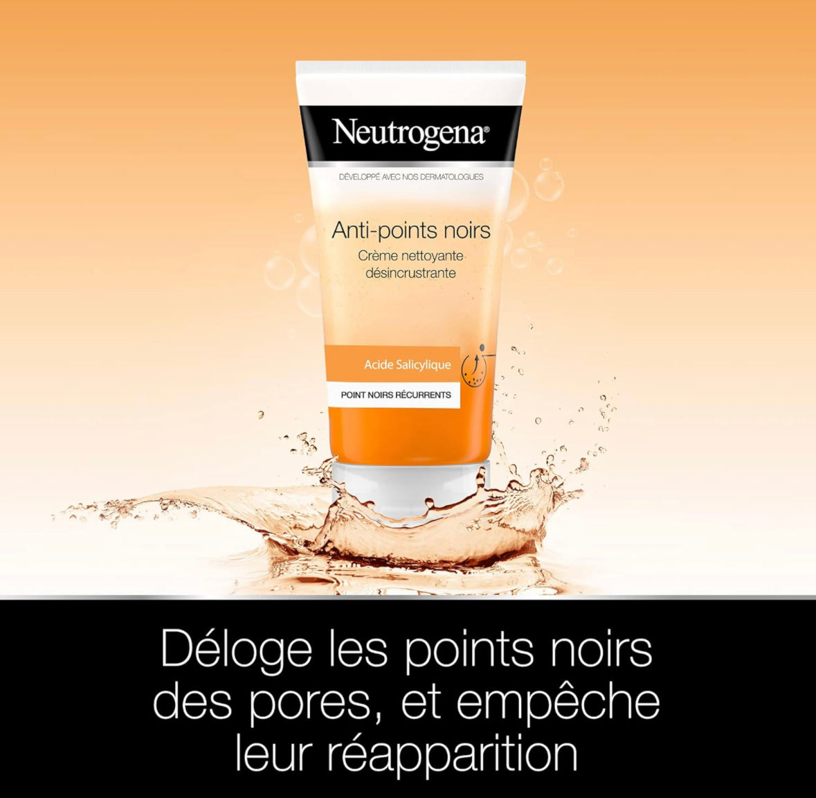 Neutrogena Visibly Clear Crème Désincrustante Points Noirs Tube 150 ml